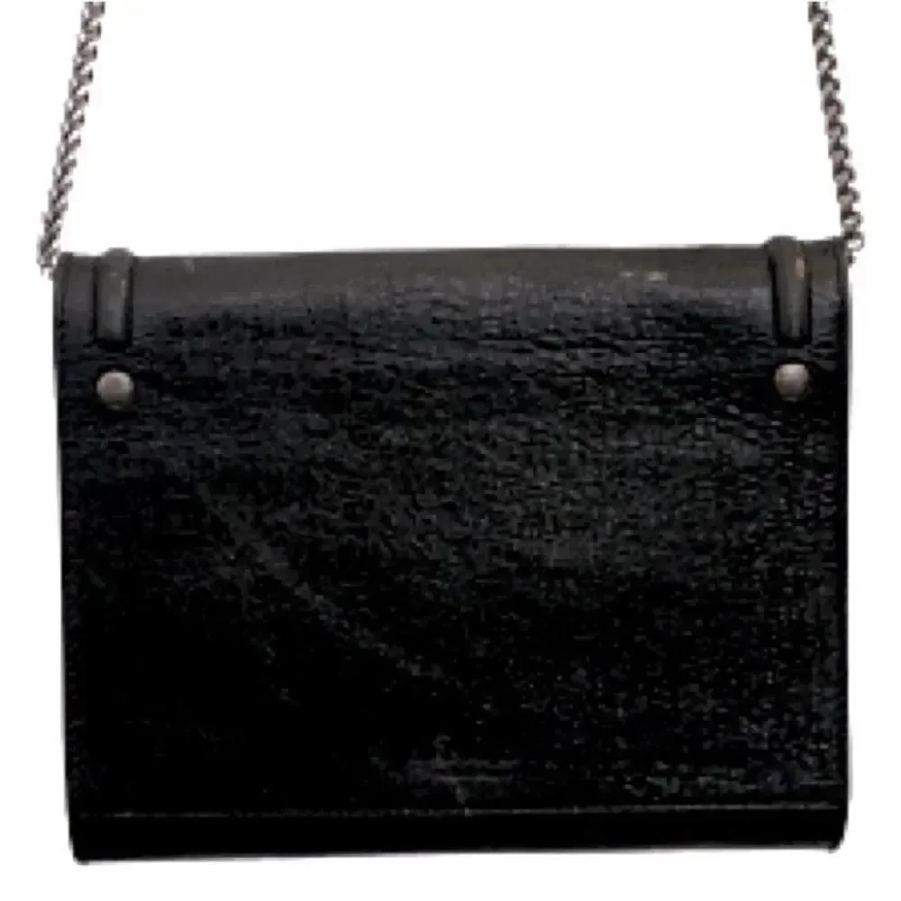 Coveted Dannijo Beckett Black Leather Clutch - 2014 Metallic Geometric Crossbody